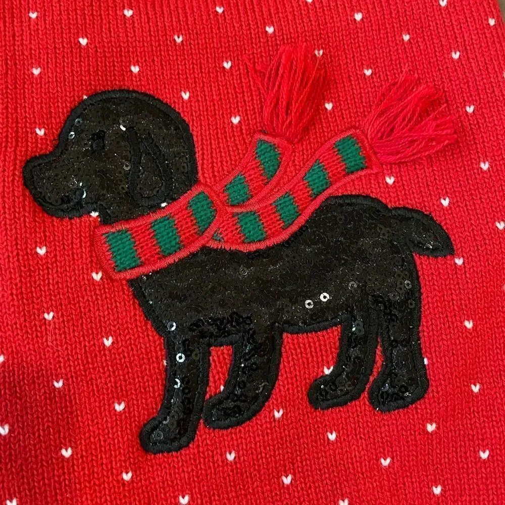 Dog Sweater Sequin Embellished Cable Knit